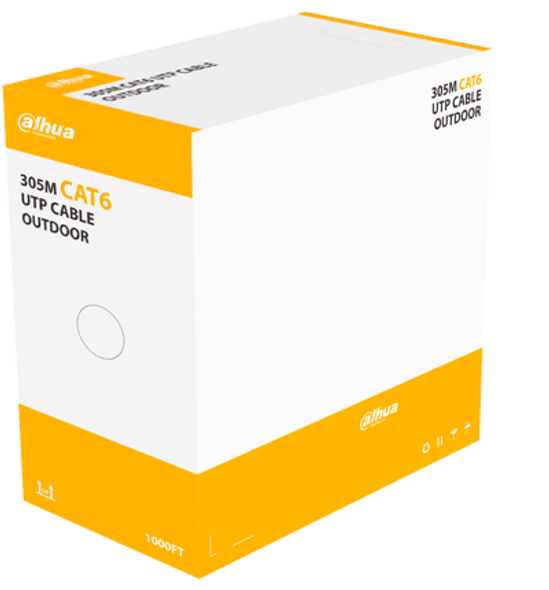 DAHUA PFM920-6U - Bobina de cable UTP Cat6 para exterior Dahua PFM920-6U. Con 305 metros de 100% cobre, cubierta MDPE resistente y color negro, cumple con ANSI/TIA 568-C.2, RoHS, y es retardante de flama DAHUA PFM920-6U - Bobina de cable UTP Cat6 para exterior Dahua PFM920-6U. Con 305 metros de 100% cobre, cubierta MDPE resistente y color negro, cumple con ANSI/TIA 568-C.2, RoHS, y es retardante de flama