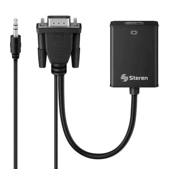 Convertidor Steren 208-158 VGA a HDMI Plug para Audio y Video
