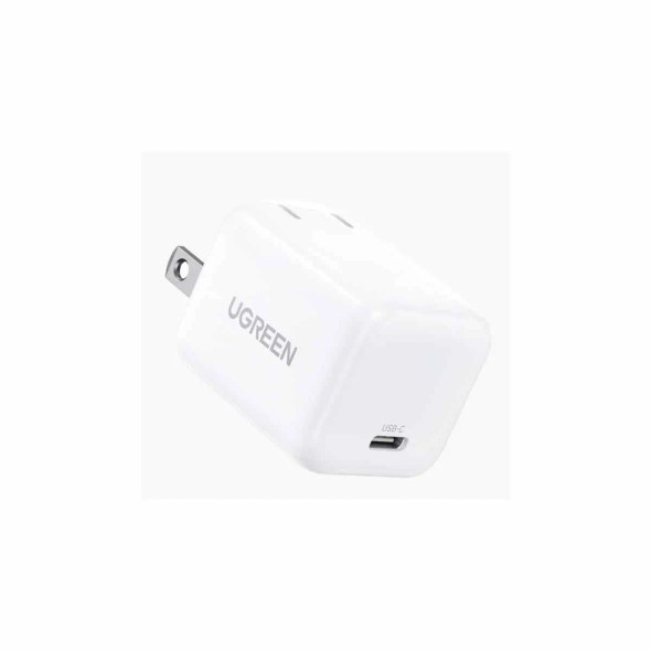 Cargador UGREEN  15328 Mini de 20W Serie Nexode | 1 USB-C | Carga Rápida | Tecnología GaN II | PD3.0/QC4.0/QC3.0/ QC2.0 /QC1.0 AFC, FCP, BC1.2, Apple/Samsung | Carga Inteligente | Múltiple Protección | Color Blanco. 