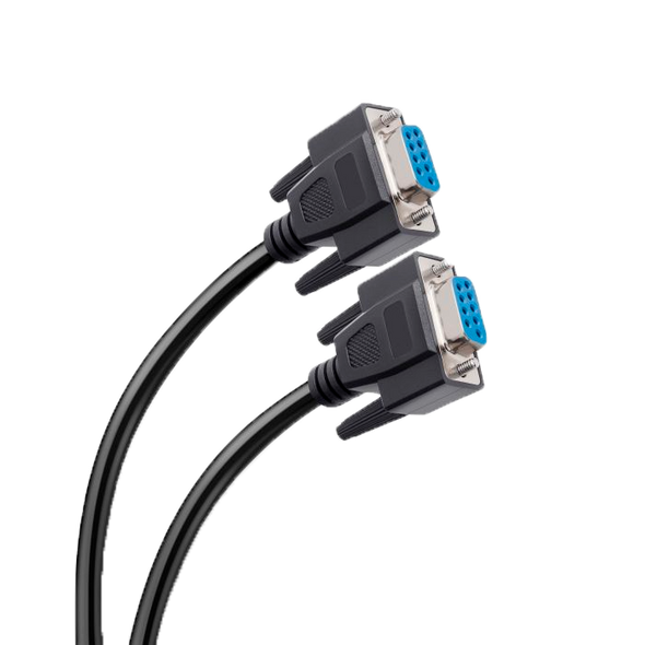 STEREN 506-040 CABLE SERIAL NULL JACK A JACK DB9 Rs232 MODEM, Se utiliza principalmente para la transferencia de archivos y mide 3 Metros, Negro.