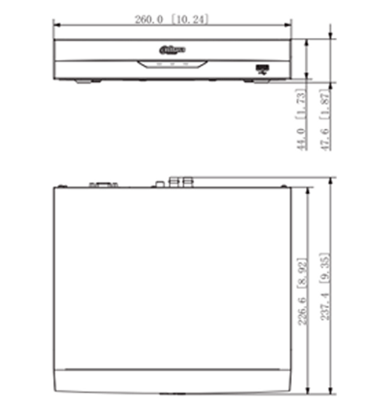 DAHUA XVR5104HS-I3 - DVR de 5MP Lite con WizSense. Soporta 4 canales + 2 IP o hasta 6 canales IP. Reconocimiento facial y protección perimetral en 1 canal, incluye SDM Plus, codificación H.265+, y funciones para IoT & POS. 1 puerto SATA