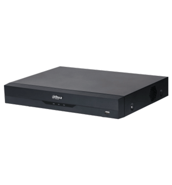 DAHUA XVR5108HE-4KL-I3 - DVR 8 canales 4K con tecnología WizSense y compresión H.265+. Admite 8 canales HDCVI + 8 IP, reconocimiento facial en 2 canales, SMD Plus, protección perimetral, 1 SATA de hasta 16 TB, 8 entradas y 3 salidas de alarma.