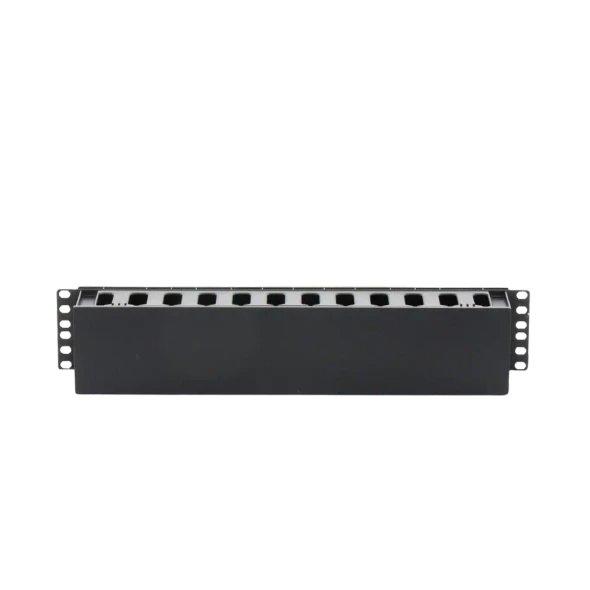 LINKEDPRO LP-ORG-02 Organizador de Cables Horizontal de 2U para Rack de 19", Fabricado en Polímero Resistente a Deformaciones y Rayones, Pintura negra electrostática para mayor durabilidad Material de plástico ABS resistente 