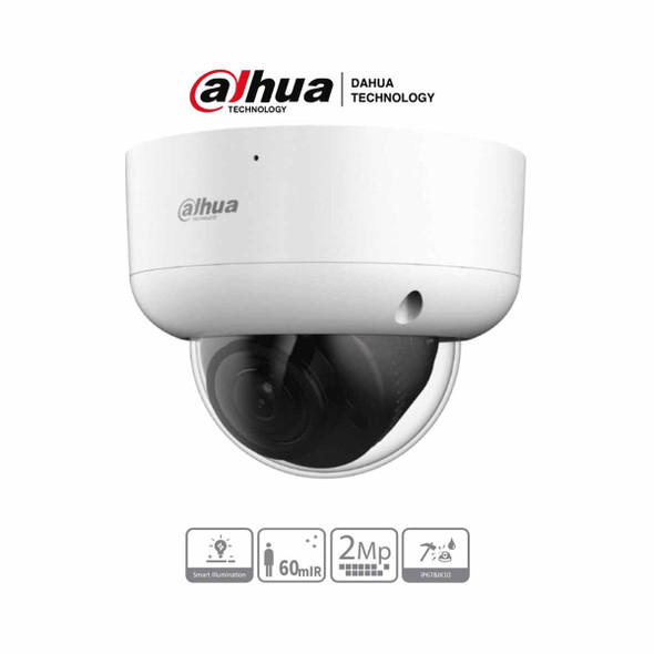 DAHUA DH-HAC-HDBW1200RAN-Z - Camara Domo Antivandalica de 2 Megapixeles/ Lente Motorizado de 2.7mm a 12mm/ Super Adapt/ IR de 60 Metros/ IP67/ IK10/ 