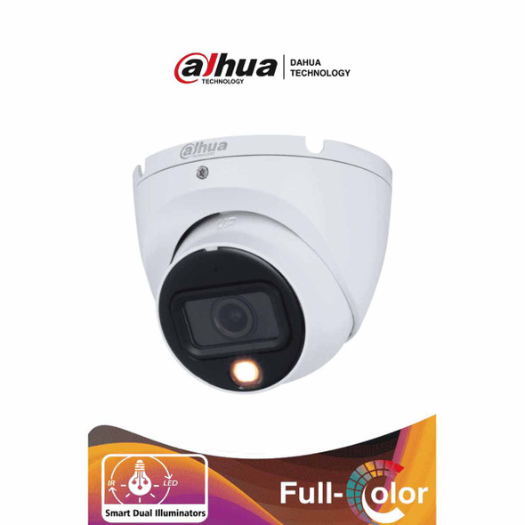 DAHUA DH-HAC-HDW1200TLMN-IL-A - Camara Domo de 2 Megapixeles/ Con Iluminación Dual Inteligente/ Lente de 2.8mm/ 20 Metros de IR y Luz Visible/ Microfono Integrado/ IP67/ Soporta: CVI/CVBS/AHD/TVI/