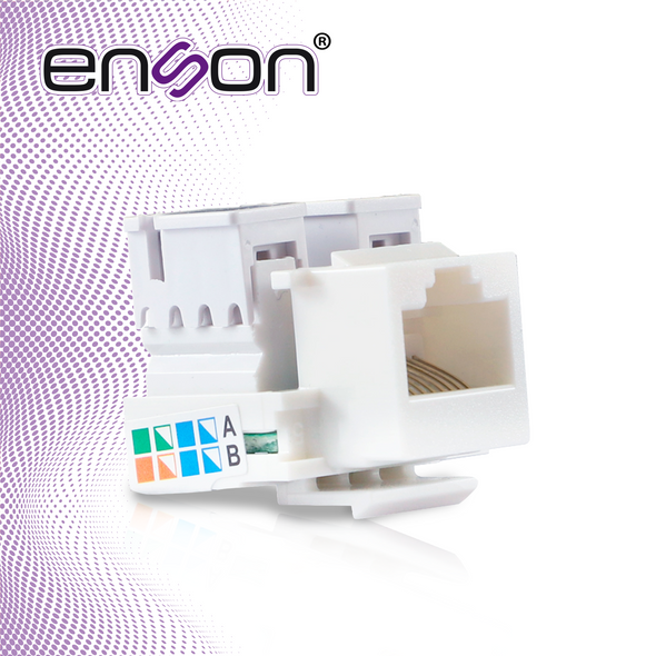 ENS-JC5WH Conector Jack RJ45 Cat5e 90 Grados ENSON 