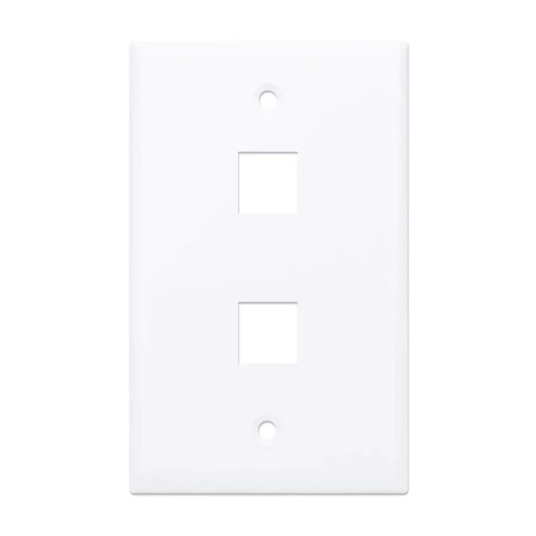 INTELLINET 163293 - TAPA (FACEPLATE) / 2 PERFORACION / BLANCO.