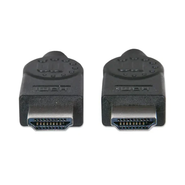 MANHATTAN 306126- Cable HDMI de Alta Velocidad de 3 Metros/ Resolución 4k@30Hz/ Soprota 3D/ HDMI Macho a Macho/ Soporta Canal de Retorno de Audio (ARC)/ Blindado para Reducir Interferencia.