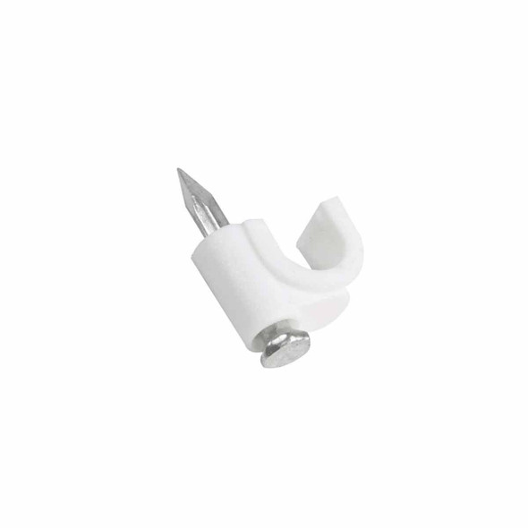 STEREN GRA-955B GRAPA 6MM BLANCO GRAPAS PARED CON CLAVO / 6MM 