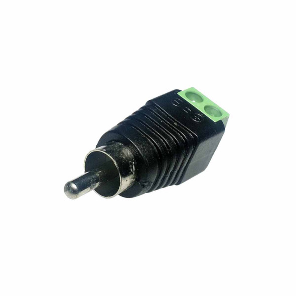 EPCOM JRR591M CONECTOR CCTV RCA MACHO Tipo Jack Polarizado / Terminales Tipo Tornillo / Polarizado (+/-) / Recomendado para Video y AUDIO en sistemas de video vigilancia a 2 Hilos. 