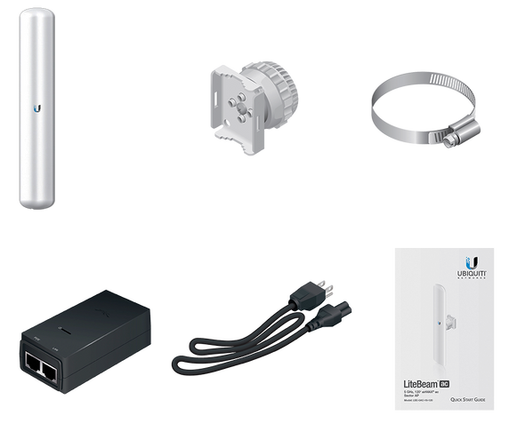UBIQUITI LITEBEAM AC LAP-120 - Radio con antena integrada Airmax AC 5.8GHz para exterior con antena sectorial de 16 dBi y 120 grados de apertura. Potencia de transmisión de 25 dBm y rendimiento de hasta 450 Mbp.