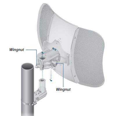 UBIQUITI LITEBEAM AC LBE-5AC-GEN2 - Radio con antena integrada Airmax AC GEN2 5.8GHz uso en exteriores con una antena de 23 dBi y una potencia de transmisión de 25 dBm, ofrece un rendimiento de hasta 450 Mbp.
