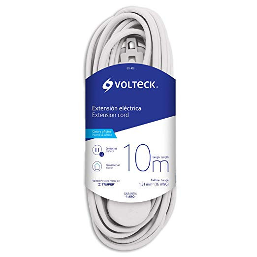 VOLTECK ED-10B Extensión Doméstica 10 m Blanca