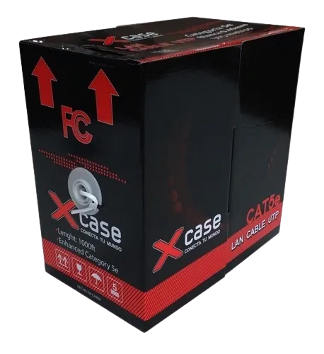 XCASE ACCCABLE18DOFO CABLE UTP Ethernet Cat5e, 305 Metros, Gris, Doble Forro, es un producto diseñado para la transmisión de datos a través de redes. 