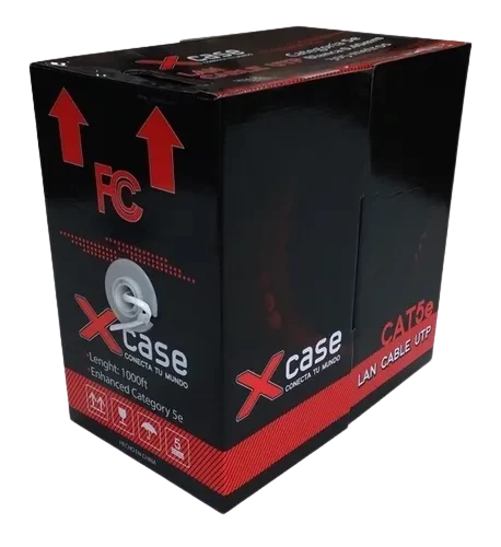 XCASE ACCCABLE18DOFO CABLE UTP Ethernet Cat5e, 305 Metros, Gris, Doble Forro, es un producto diseñado para la transmisión de datos a través de redes. 