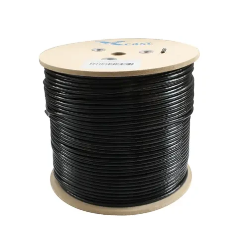 XCASE ACCCABLE21DOFO CABLE UTP 6 NEGRO CABLE UTP - CATEGORIA 6 - COLOR NEGRO - EXTERIOR - 305 MTS - 4 PARES - DOBLE FORRO.