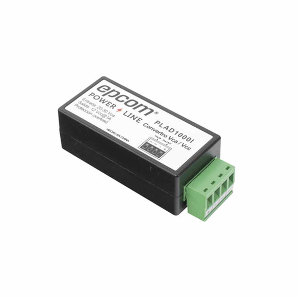 EPCOM PLAD1000I Convertidor de Energía 24 Vca a 12 Vcc (CA a CD) y Filtro Contra Ruido para Cámaras / Voltaje de Entrada 20~30 Vca / Salida 12Vcc @ 1 A.