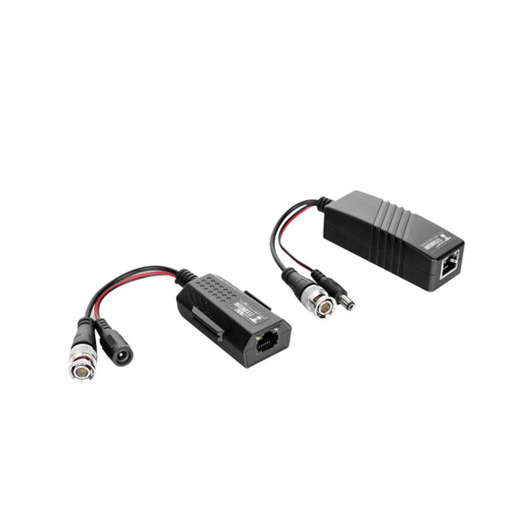 EPCOM TT4816PVTURBO KIT DE TRANSCEPTORES activos TURBO HD. Convierte 36/24 Vcc a 12 Vcc regulados, a través de cable UTP Cat5e / 6. Transmisión de 200 m.