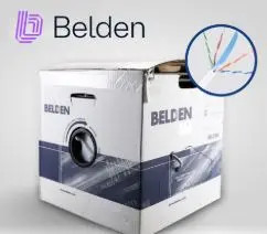 BELDEN  2412 009A1000 CABLE UTP CAT6+ INTERIOR BLANCO 350MHZ 4 PARES 23AWG FORRO PVC CMR CERTIFICABLE BOBINA EN CAJA 305 METROS 1000 PIES 