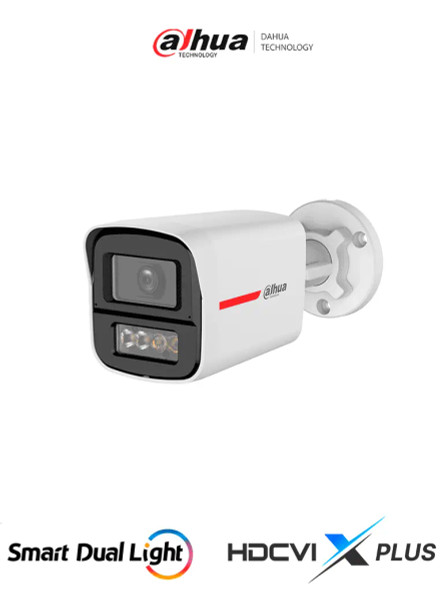 DAHUA DH-HAC-HFW1249XN-IL-A-PRO - Cámara Bala HDCVI 2MP WizColor/ HDCVI X PLUS/ Imagen 24 Horas a Color/ Corrección de Distorsión de Imagen mediante IA/ Iluminador Dual Inteligente/ Hasta 50m de Dist de Ilumin/ Doble Mic Incorp/ Visión de Hasta 101°
