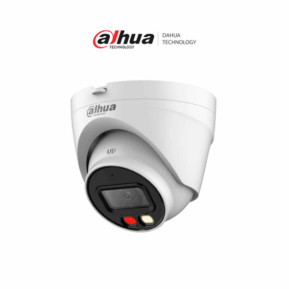 DAHUA DH-IPC-HDW1439V-A-IL Cámara IP Eyeball 4 MP/ Iluminador dual inteligente/ Detección Humana/ IR 30m/ LED 30m/ 2.8 mm/ H.265+/ 94°/ WDR, 3D NR, HLC, BLC/ Micrófono Incorporado/ PoE/ IP67