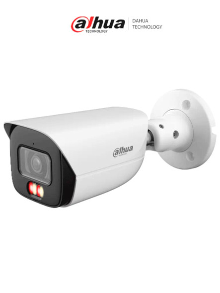 DAHUA DH-IPC-HFW3449E-AS-IL - Cámara IP Bala de 4 Megapíxeles con IA/Iluminador Dual/ WizSense/ Lente de 2.8mm/ 107 Grados de Apertura/ Microfono Integrado/ IR de 50 Metros/ 1 E&S de Alarmas y Audio/ SMD 4.0