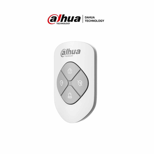 DAHUA DHI-ARA24-W2 - Control Remoto Tipo Llavero de 4 Botones / Armado - Desarmado - En Casa - Emergencia / Función de Salto de Frecuencia / Led Indicador de Estado Color Rojo o Verde