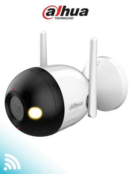 DAHUA F2CN-PV-036B - Cámara IP Bullet WiFi de 2 Megapíxeles lente 3.6/Full Color + Iluminación Dual Intelingente/ Disuasión Activa/ Audio 2 Vías/ Microfono y Altavoz Integrados/ 30 Metros de Iluminación/ IA/ IP67/