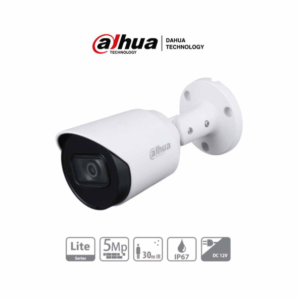DAHUA HAC-HFW1500T-28 - Camara Bullet de 5 Megapixeles/ Lente de 2.8 mm/ 111 Grados de Apertura/ Metalica/ IR de 30 Metros/ IP67/ Soporta CVI/CVBS/AHD/TVI/