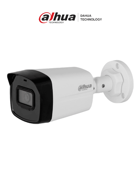 DAHUA IPC-B1E20 - Camara IP Bullet de 2 MP, lente 2.8 mm, 99° de visión, IR 30 m, IP67 y PoE. Incluye DWDR, 3D NR, HLC, BLC y compresión H.265+ para videovigilancia eficiente. 