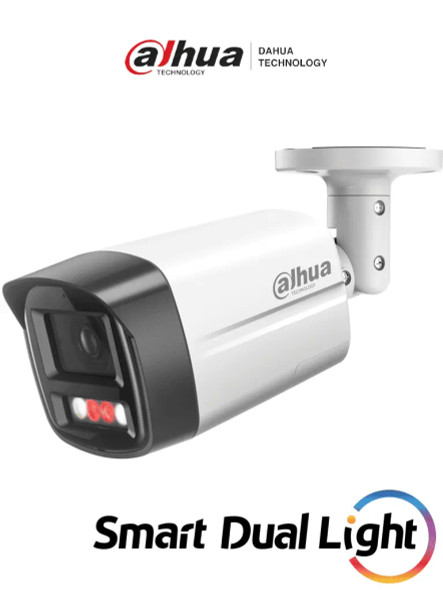 DAHUA IPC-HFW2249TL-S-PV - Cámara Bala IP de 2MP ofrece Smart Dual Illumination, disuasión activa y SMD Plus. Con protección perimetral, micrófono, bocina integrados y resistencia IP67, es ideal para seguridad profesional