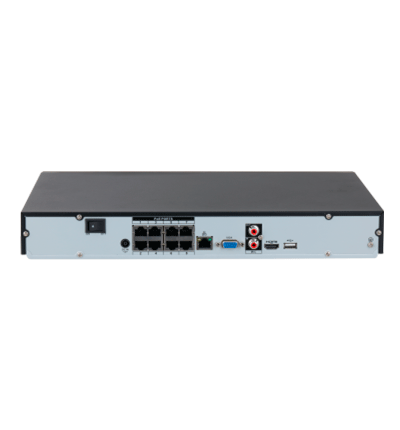 DAHUA NVR2208-8P-I2 - NVR de 8 Megapixeles/ 8 Canales IP/ WizSense/ 8 Puertos PoE/ Smart H.265+/ 1 Ch de Reconocimiento Facial y FD/ Hasta 10 Bases de Datos de Rostros/ 2 Puertos SATA/ SMD Plus/ Max. Decodificación de 6x1080p FPS/ Onvif