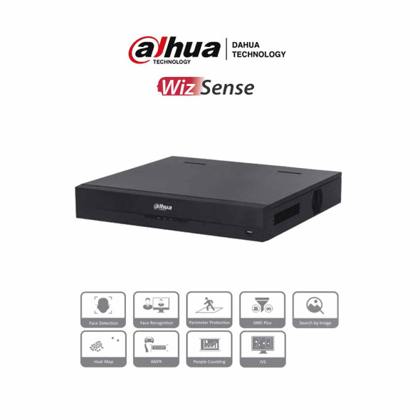 DAHUA NVR4432-16P-4KS2/I - NVR de 8 Megapíxeles/ 4k con IA/ 32 Canales IP