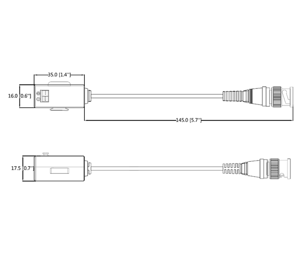 DAHUA PFM800-E - Transceptores pasivos HDCVI. Transmiten video 1080p hasta 250m o 720p hasta 400m. Compatibles con AHD, TVI y CVBS. Ideales para sistemas de vigilancia que requieren alta calidad.