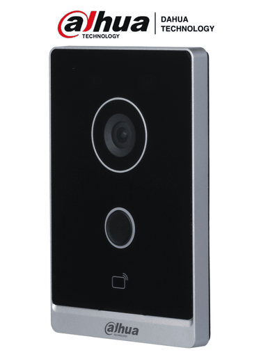 DAHUA VTO2211G-WP - Frente de Calle WiFi para Videoportero IP ultradelgado y estético. Cámara de 2MP con ángulo de 125°. Permite apertura con tarjeta Mifare, app o monitor. Resistente IP65, con PoE y entradas/salidas de alarma. Ideal para seguridad.