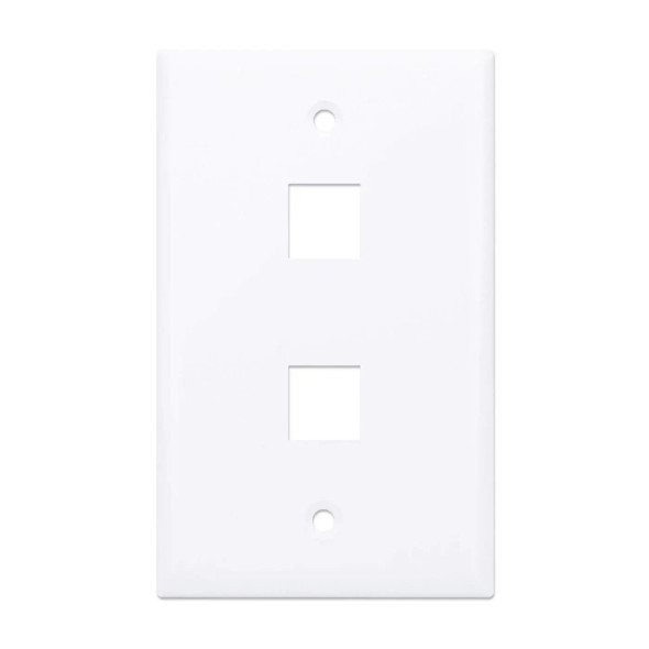 INTELLINET 163293 - TAPA (FACEPLATE) / 2 PERFORACION / BLANCO.