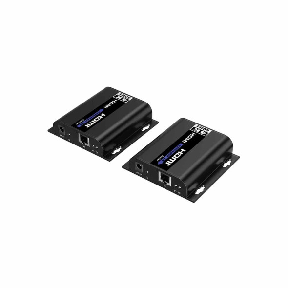 EPCOM TT6834K Kit extensor para distancias de hasta 200 metros | Resolución 4K @60Hz | Cat 6 | Conexión uno a uno y uno a muchos hasta 120 mts | Compatible con Switch gigabit | Control IR. 