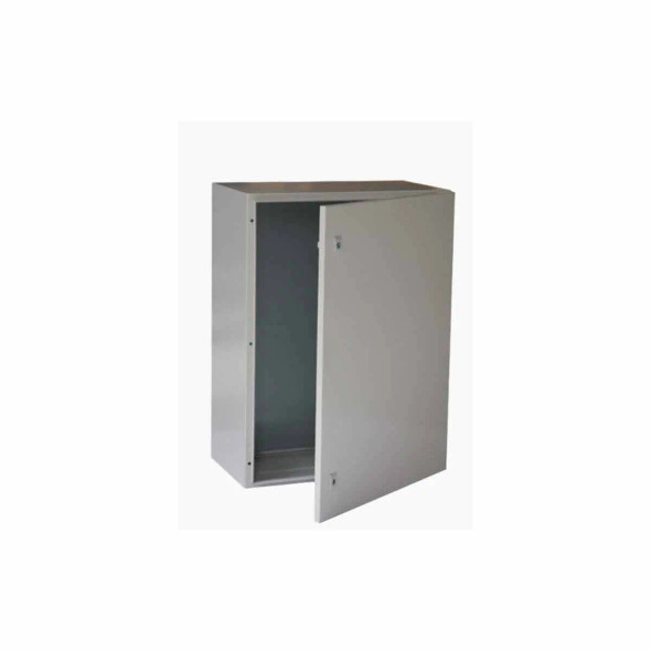 Gabinete de Acero IP66 Uso en Intemperie (400 x 600 x 250 mm) con Placa Trasera Interior Metálica y Compuerta Inferior Atornillable (Incluye Chapa y Llave T). 