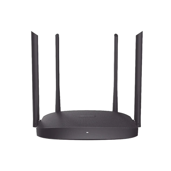 HIKVISION DS-3WR12C Router Inalámbrico WISP / Hasta 1200 Mbps / Doble Banda AC (2.4 GHz y 5 GHz) / 4 Puertos 10/100 Mbps / 4 Antenas Omnidireccional de 5 dBi / Interior