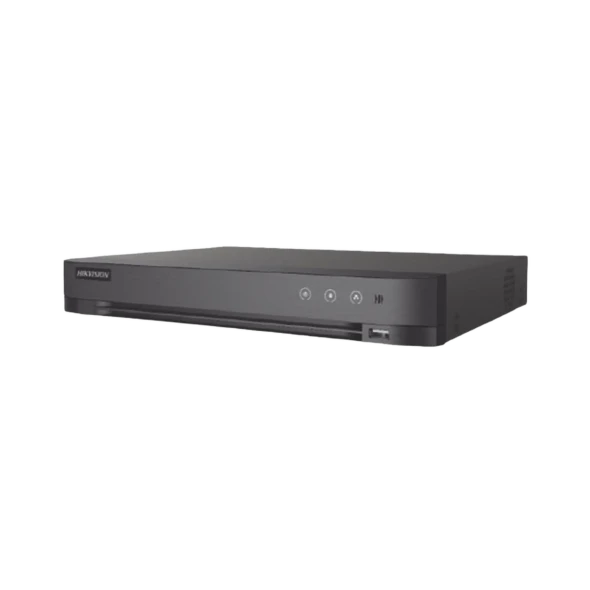 HIKVISION DS-7204HGHI-M1(T) [Audio Bidireccional] DVR 4 Canales TurboHD + 1 Canal IP / 2 Megapixel (1080p) Lite / Acusense Lite (Evita Falsas Alarmas) / Audio por Coaxitron / 1 Bahia de Disco Duro / H.265+ / Salida de Vídeo Full HD