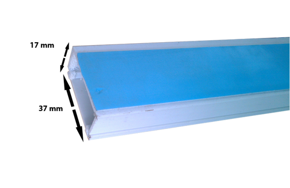 HM HM1737-2A CANALETA PVC 17X37 2M ADHEs,CANALETA PVC / BCA / 17X37MM / 2MTS / S/DIV / ADHERIBLE.