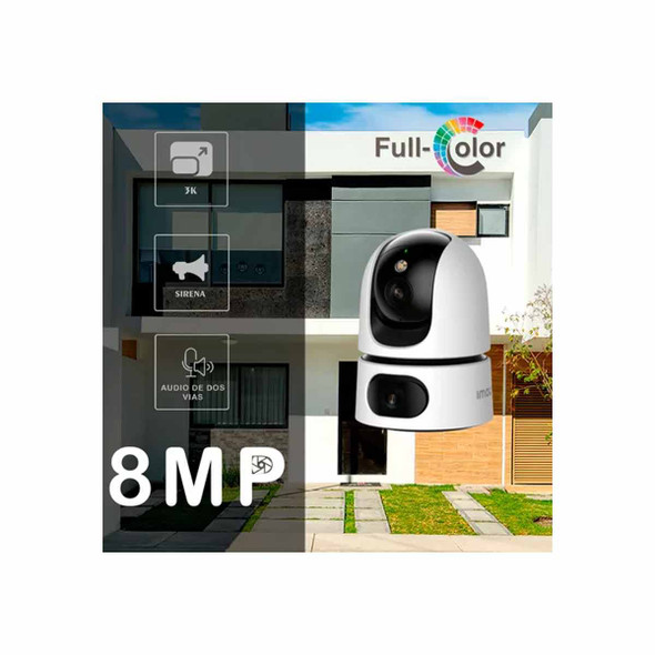 IMOU IPC-S2XN-8M0WED CAMARA DUAL RANGER 8MP Camara Ip/Pt 8mp Ranger Dual (3mp Lente Fijo/5mp Lente Pt) Smart Color/Track Wi-Fi h.2655