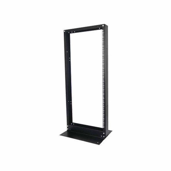 LINKEDPRO EIRL-5524 Rack de 2 Postes, Estándar 19", 24 Unidades, Fabricado en Acero, Base "L" para Anclar a Piso.