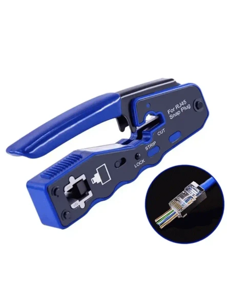 OEM LN-NET-EP670 - Herramienta de Corte y Terminado para Plugs Pass Through RJ45, Acero al Carbón, Mango Ergonómico ABS + TPR