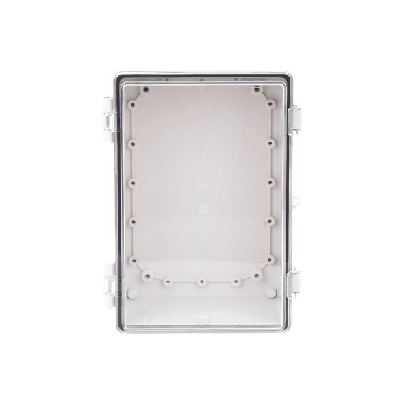 PRECISION PST-1929-14ET Gabinete Plástico ABS, Puerta Transparente, Uso en Intemperie IP66 (190 x 290 x 140 mm) cierre por Broche Inoxidable y Permite Cerrado con Candado y Llave (Perno 5mm) No Incluido