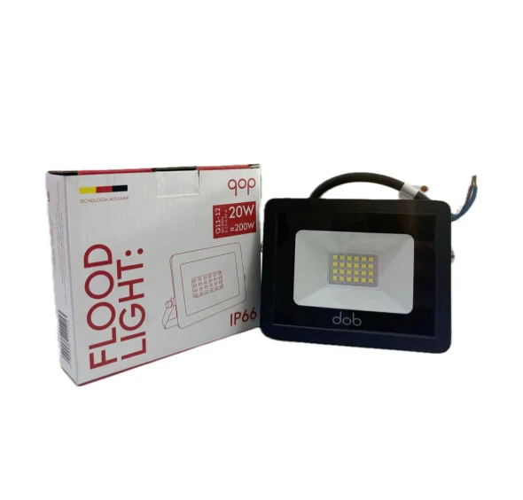 QOP Q11-12 REFLECTOR 20WATTS 6000K. Potencia: 20 Watts Entrada Voltaje 85 – 265/ FRECUENCIA 50-60/ Flujo luminoso 14,000/ Eficiencia Luminosa 70 Lm/W.