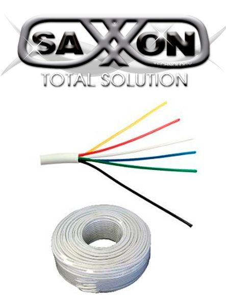 SAXXON OWAC6100J - Cable de alarma / 6 Conductores / CCA/ Calibre 22  AWG