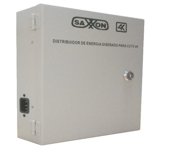 SAXXON PSU1220D16H- Fuente de Poder Profesional de 11 a 15 vcd/ 20 Amperes/ Para 16 Camaras Hasta 4k/ 1.25 Amperes por Canal/ Protección contra Sobrecargas.