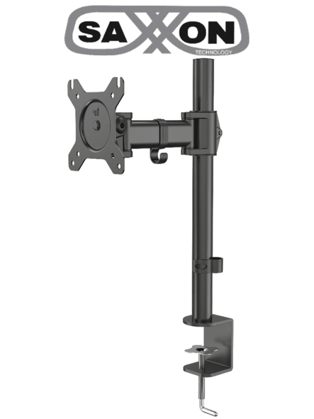 SAXXON SXVMD27 - Soporte de Escritorio para Monitor de 13 a 27 Pulgadas/ 8 Kg de Carga/ Ajuste de Altura/ Rotación Horizontal y Vertical