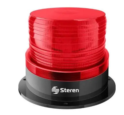 STEREN EST-100RO Luz LED Estrobo Roja para Alarmas 24 LED Ultrabrillantes